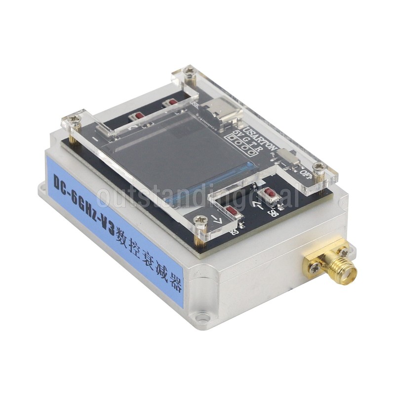 ATT-6000V3.0 DC-6GHZ 90DB Programmable Attenuator Module RF Attenuator 1.3" OLED gallery
