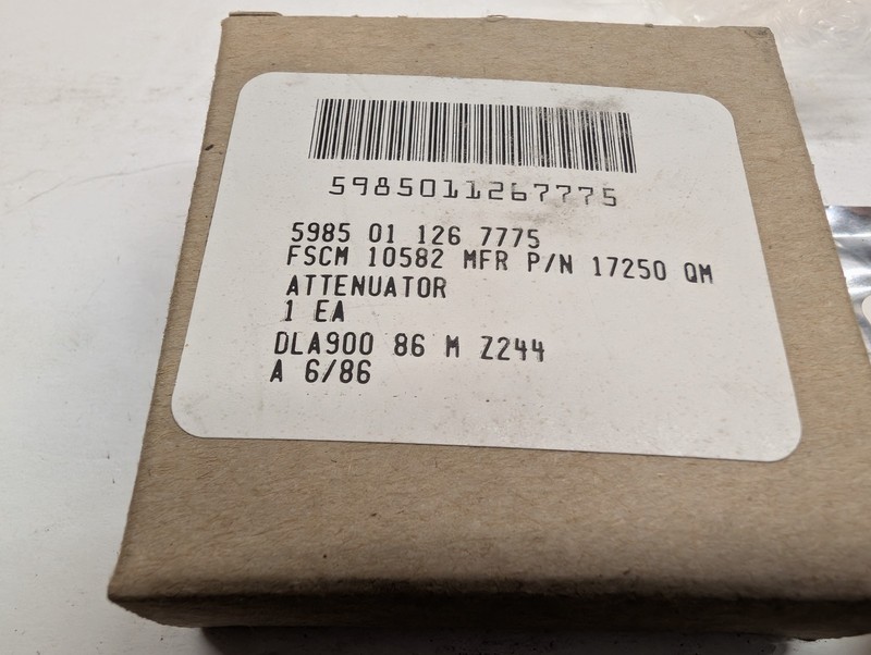 Variable Attenuator NSN 5985-01-126-7775 17250 OHM Rotary DLA NOS gallery