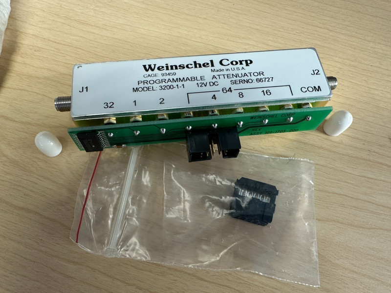 Weinschel Corp Programmable Attenuator 3200-1-1 with TTL Driver board