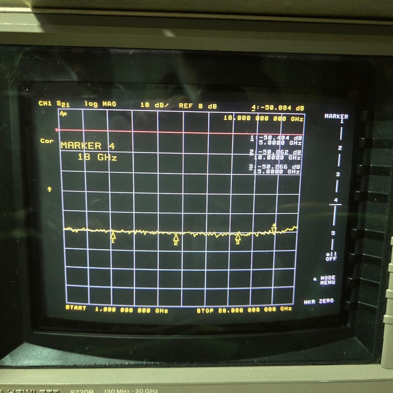 HP Agilent 5086-7815 4 GHz, 70 dB, Programmable Step Attenuator Tested! plots! gallery