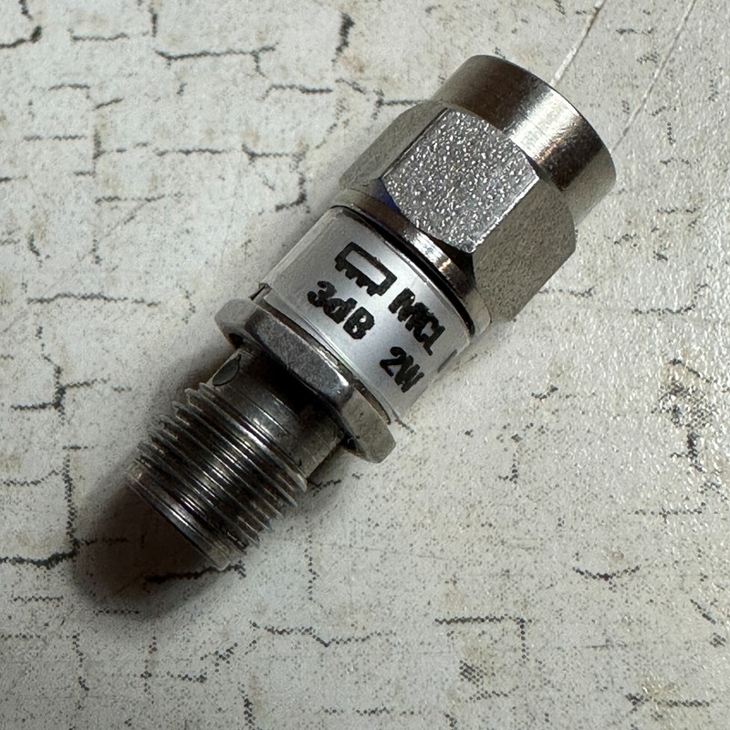 Mini-Circuits BW-S3W2+ SMA Coaxial Fixed Attenuator 50Ω 2W 3dB DC-18Ghz