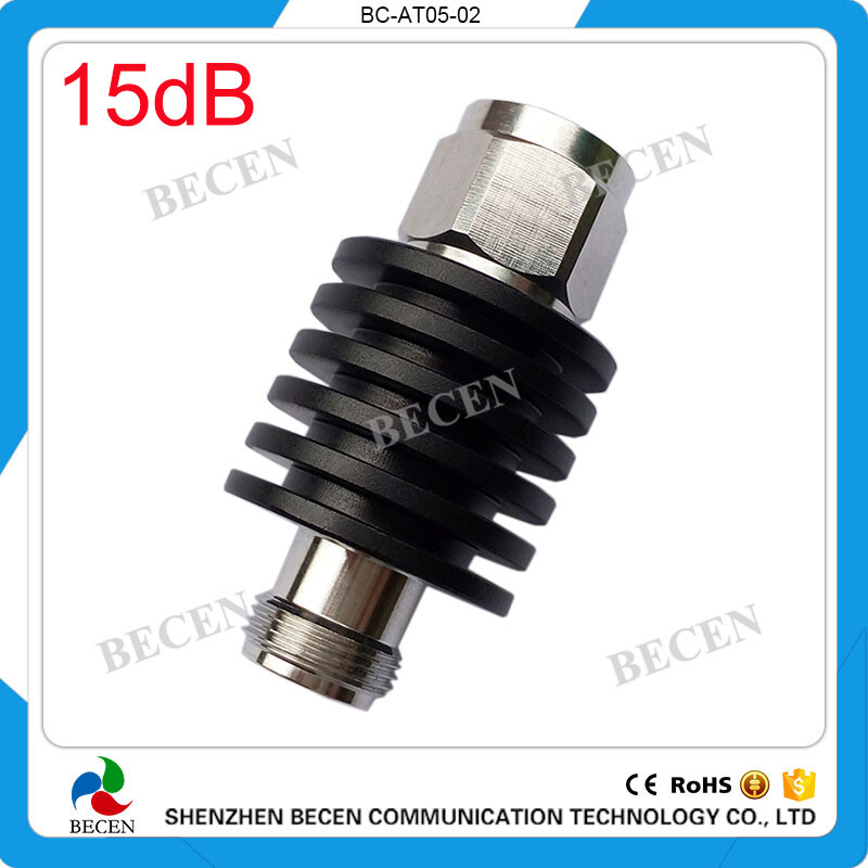 5W RF Fixed Attenuator 15DB N male to N female DC-3GHz N attenuator 50ohm