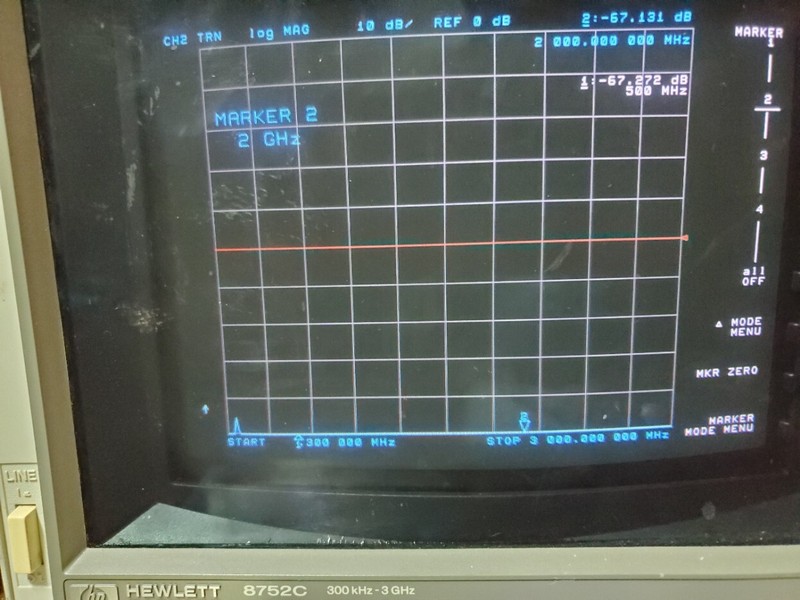 General Microwave (GM) attenuator 1674, 0.5GHz to 2.0GHz, tested, w/data gallery