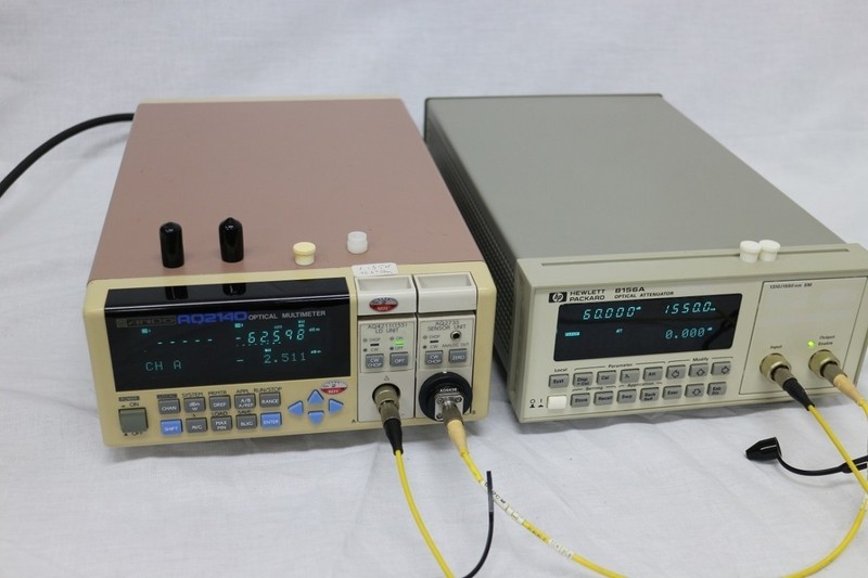HP 8156A Optical Attenuator 1250-1650nm SMF 60dB High Accuracy Tested Working gallery