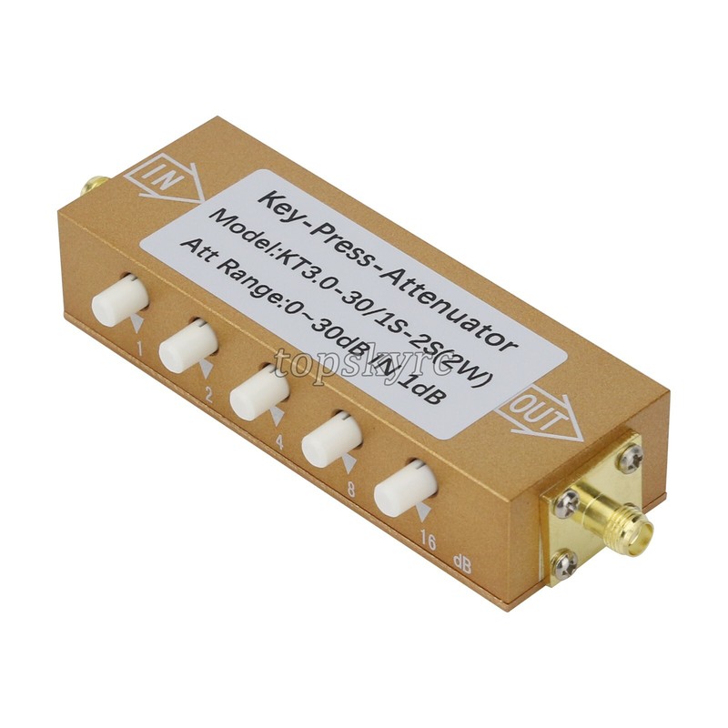 0-3GHz RF 0-30dB Adjustable Attenuator Digital Step RF Attenuator 2WSMA-KK tops gallery
