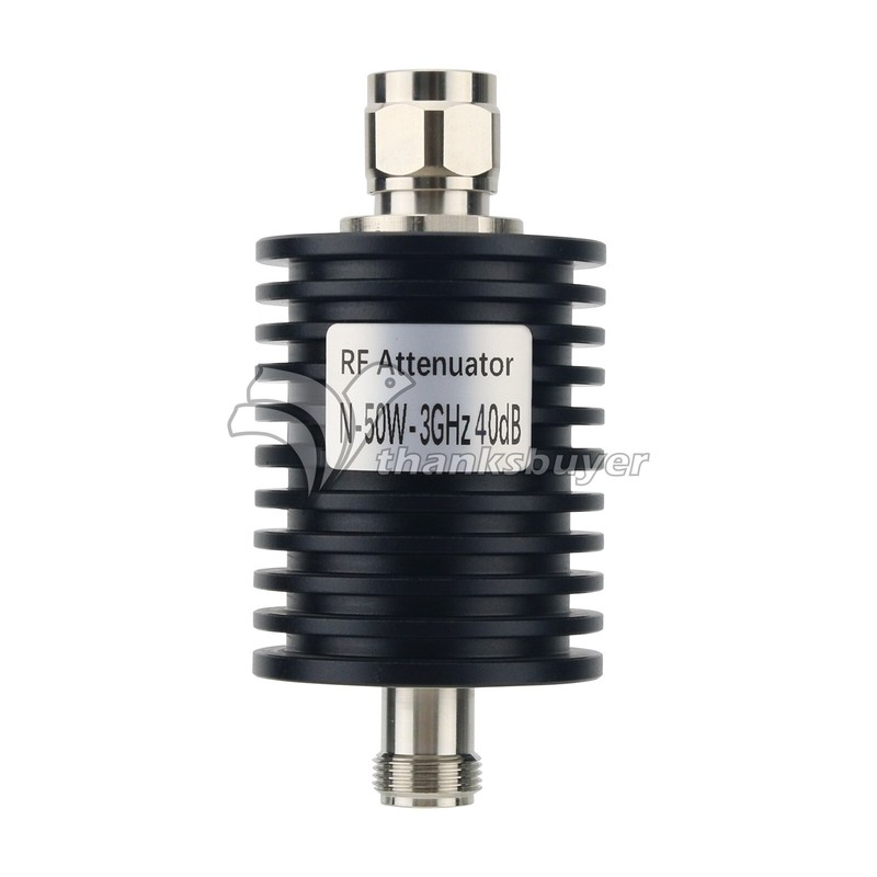 50W 10DB-40DB 3G 4G Coaxial RF Fixed Attenuator N Type with N-JK Connector