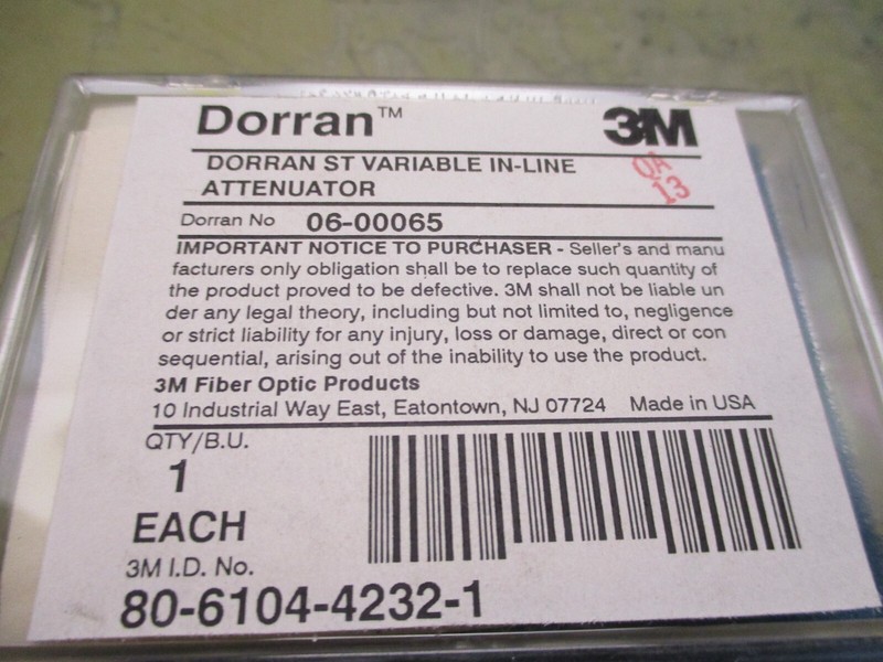 3M Dorran ST Variable In-Line Attenuator 06-00065 80-6104-4232-1 [3*NN-30] gallery