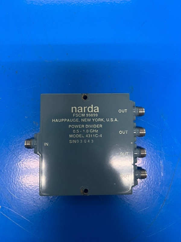 Narda 4311C-4 : Power Divider, 4-way, 0.5 to 1.0 GHz, SMA(f), 30 Watt (3043)