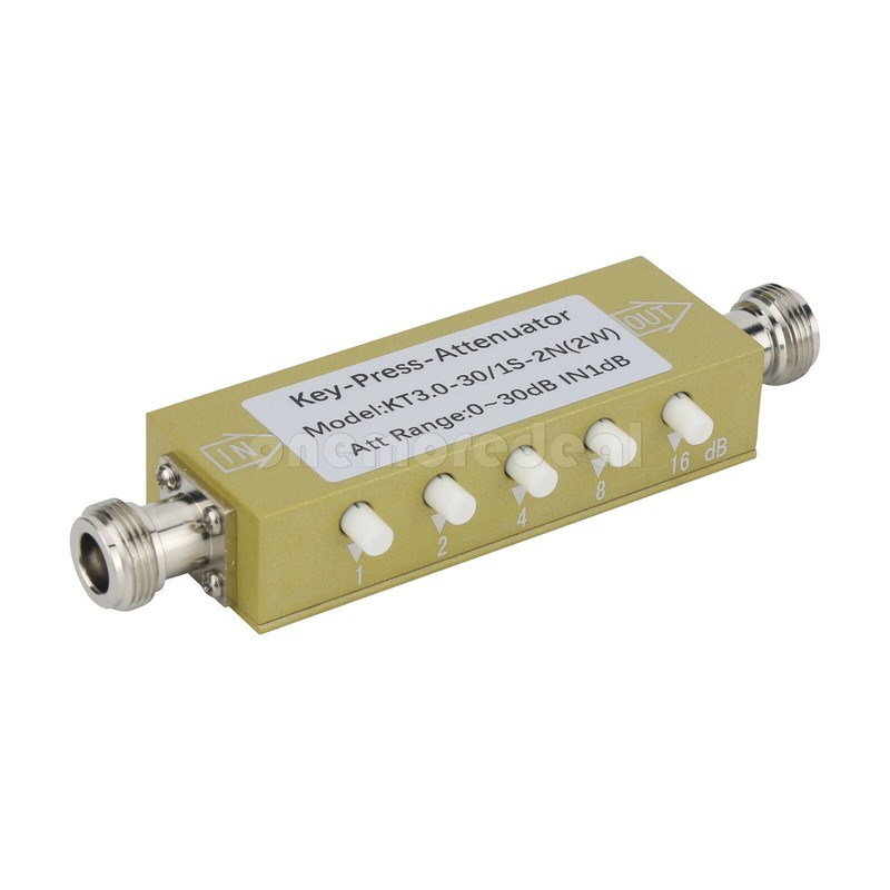 2W N-KK Type 0-30dB 0-3GHz RF Adjustable Attenuator Digital Step RF Attenuator