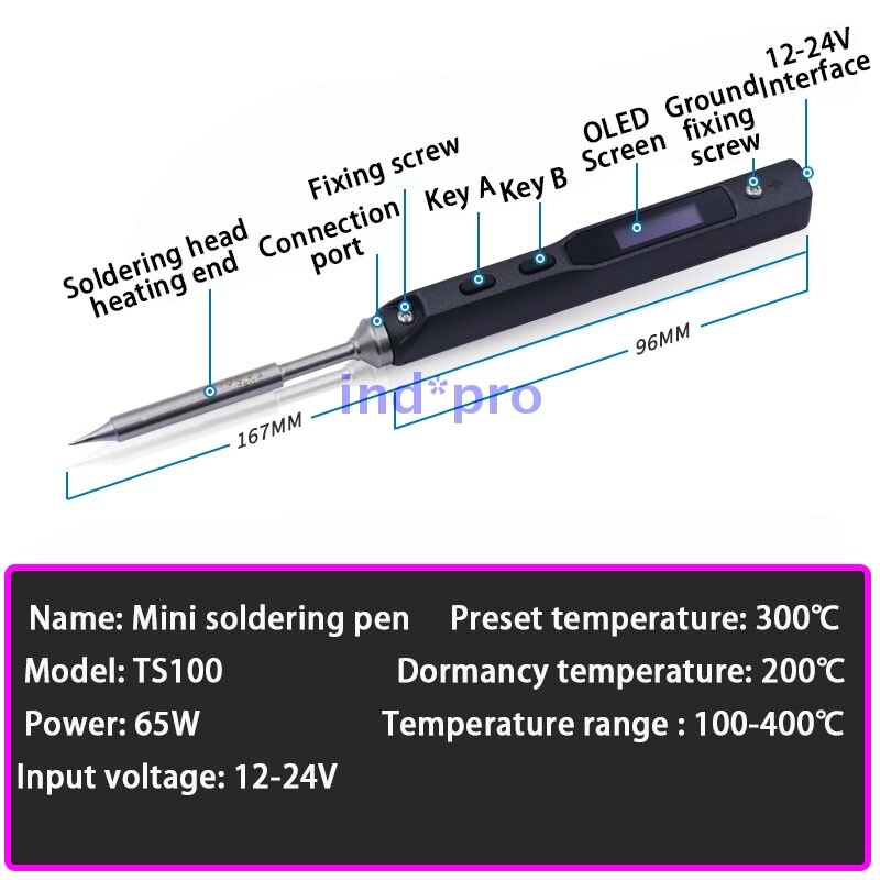 New DC 12-24V Interface DC5525 TS100 Intelligent Mini Soldering Iron Welding Pen gallery
