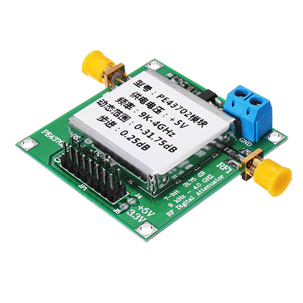 PE43702 +MCU +OLED 9K-4GHz 0.25dB 31.75dB Digital RF Attenuator Module gallery