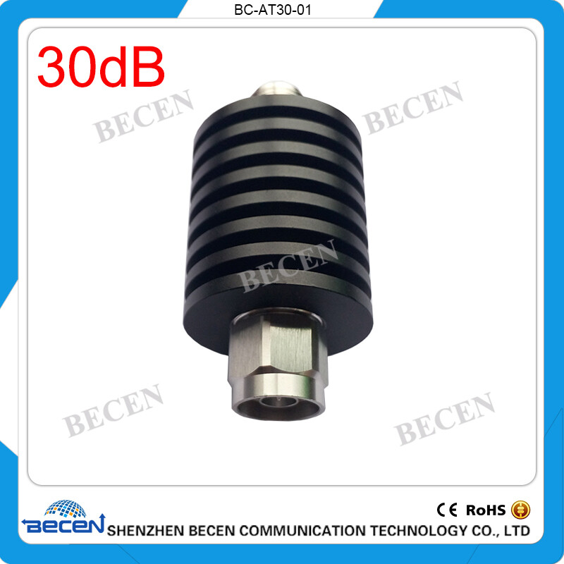 rf attenuator 30W N 30dB Attenuator Plug male to Jack female 30 Watt DC-3Ghz