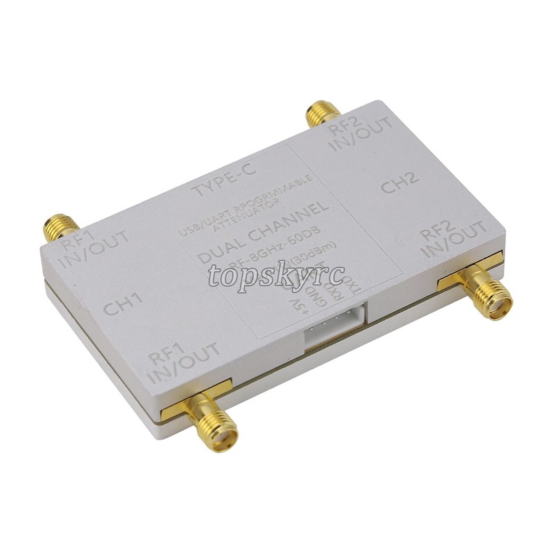 RF-8GHz-60DB Dual Channel Programmable Attenuator RF Attenuator w/Type-C Cable gallery
