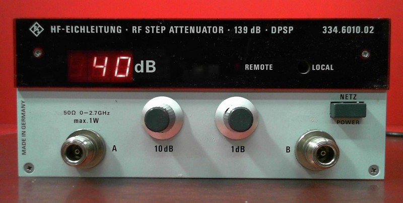 Rohde and Schwarz DPSP 2.7GHz 139dB 50Ohm Programmable Attenuator 839326002