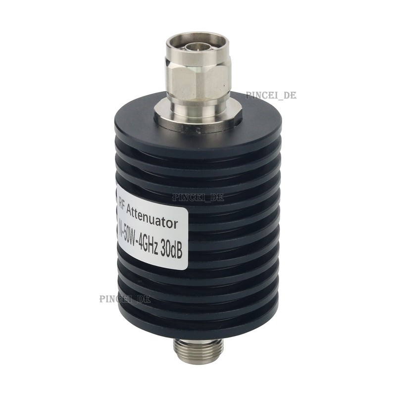 N Type 50W 30DB 4G RF Attenuator Coaxial Attenuator RF Fixed Attenuator Designed
