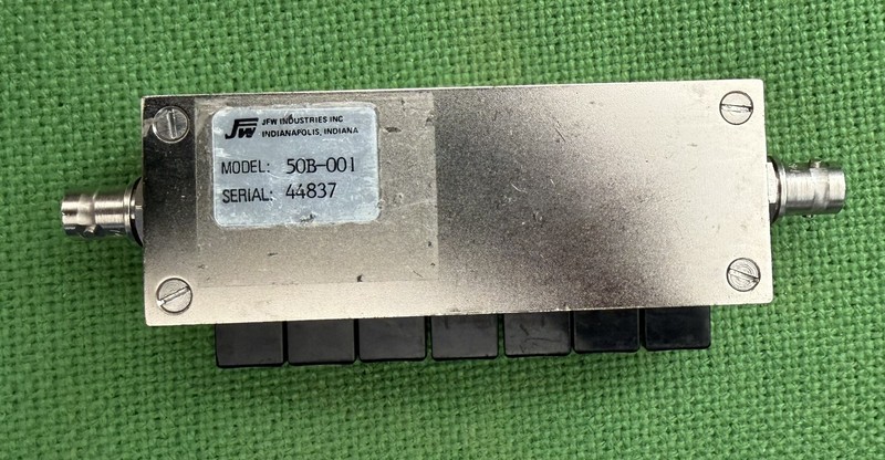 JFW 50B-001 50 Ohm Pushbutton Attenuator DC-750 MHz 0-65dB x 1dB - USED