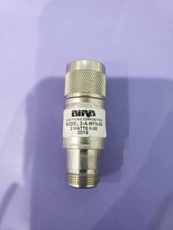 Bird Attenuator, 6dB, 2W, 4GHz, MFG PART #: 2-A-MFN-06 USED