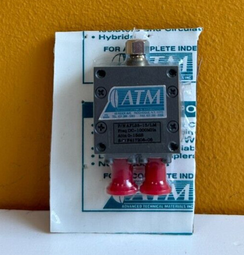 ATM Microwave AFL33-15/LM 1000 MHz, 15 dB, SMA (F-F) Variable Attenuator. New!
