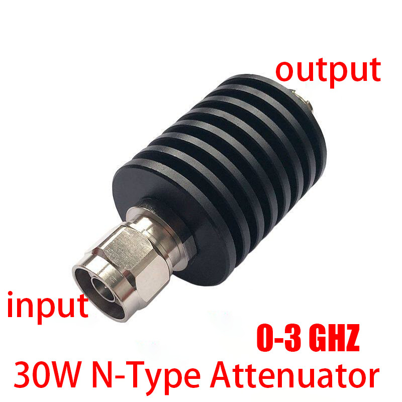 30W N Type Fixed RF Coaxial Attenuator DC to 3GHz 50 Ohm High Power Attenuator