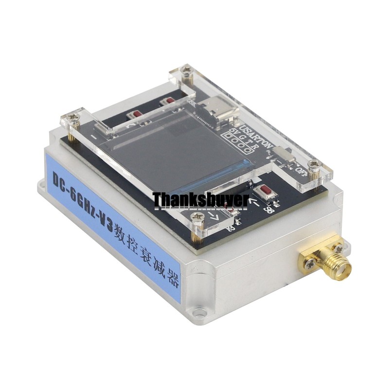 90DB Programmable Attenuator Module RF Attenuator Step 0.25DB 1.3" OLED DC 6GHZ gallery