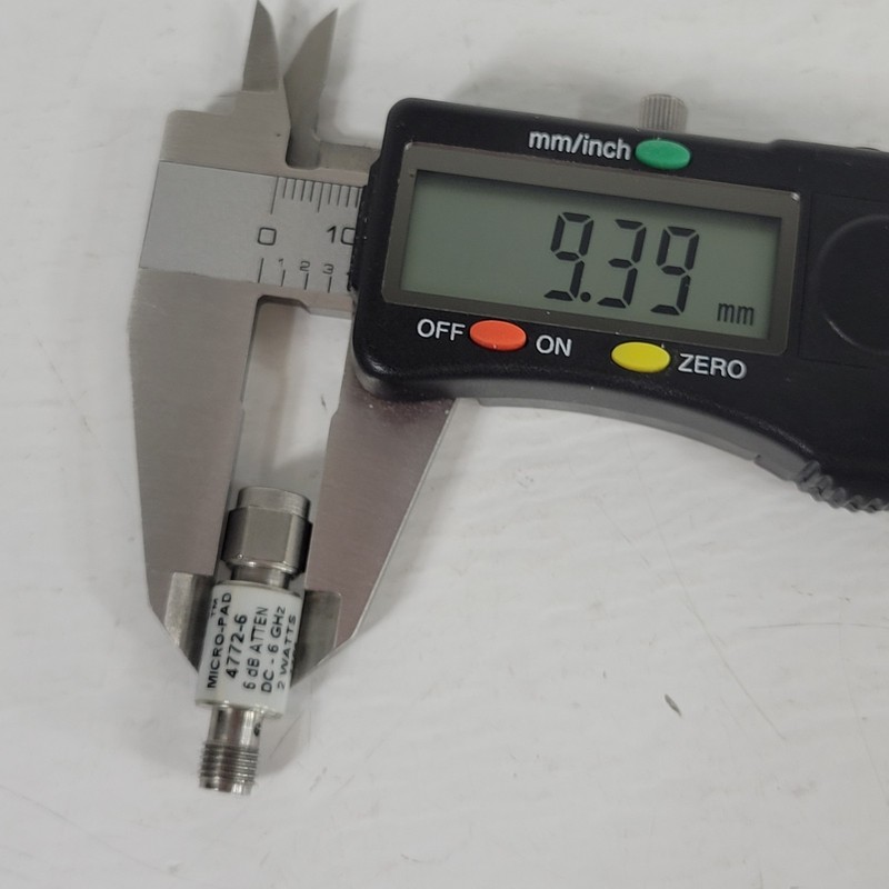 Narda 4772-6 6dB Inline Attenuator SMA 6GHz Micro Pad 2W DC Signals Directional gallery
