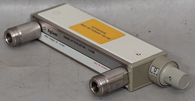 HP/Keysight 8496B/001 33322B Type-N 18 GHz, 0-110 dB Manual Variable Attenuator