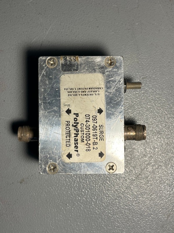 PolyPhaser 097-0619T-B.2 RF Surge Protector / Lightning Arrester 50Ω Coax gallery