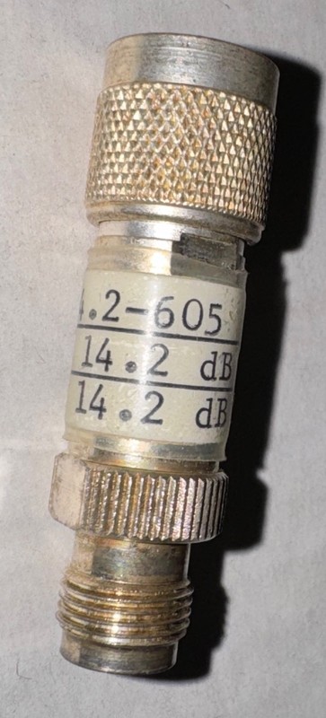 50SP14.2-605 ATTENUATOR 14.2 DB, TNC, 0-30 MHZ - NEW OLD STOCK