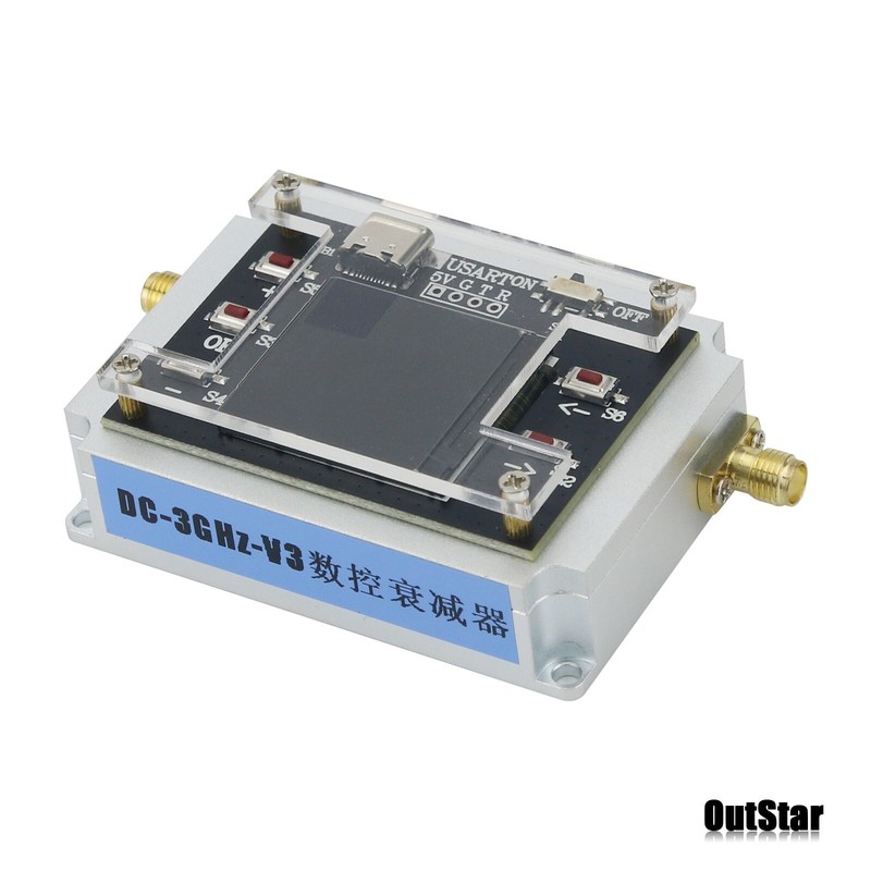 DC-3GHz Digital Programmable Attenuator Isolation Attenuator 1.3" TFT Screen gallery