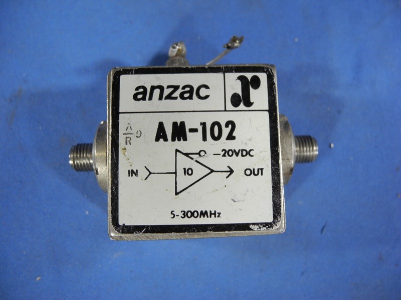 Anzac AM-102 RF Amplifier 5-300 MHz 20VDC (Working Pull)