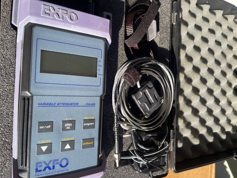EXFO FVA-60B Optical Variable Attenuator with protective holder / stand gallery