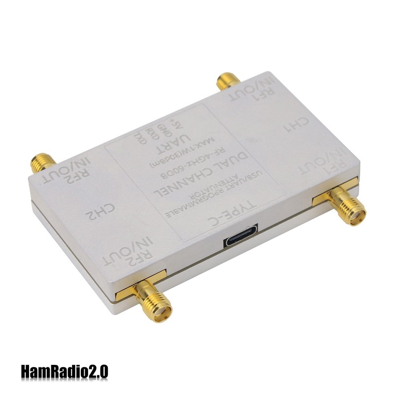 RF-4GHz-60DB Dual Channel Programmable RF Attenuator + Type-C Cable for PC gallery