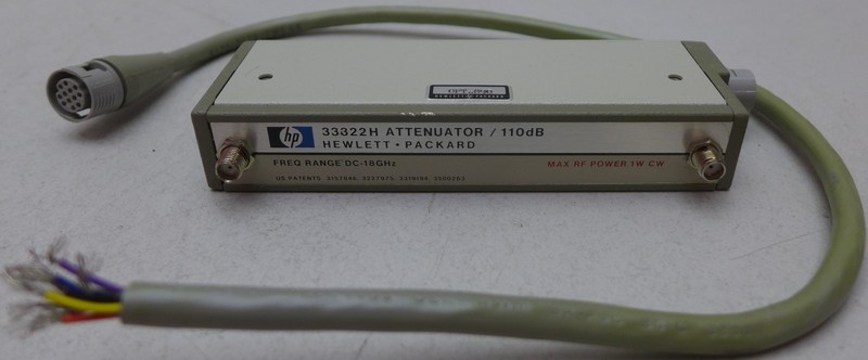 HP 33322H Opt 890 Prog. Attenuator DC-18 GHz, 0-110 dB, 10 dB step, 24 VDC