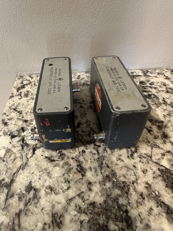 (2) Pair / HP 355C VHF Attenuator 0.5W 50Ω DC-1000 MHz 0-12dB/1dB Steps Untested gallery