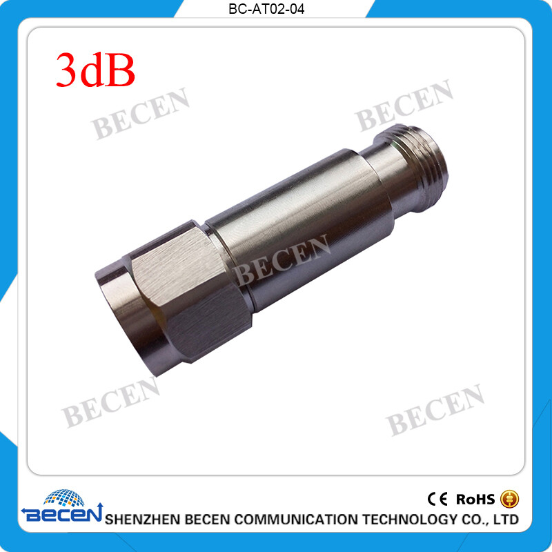 Fixed Attenuator 2W N 3dB Attenuator Plug male to Jack female 2 Watt DC-3Ghz
