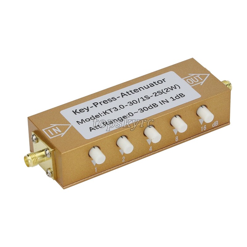 0-3GHz RF 0-30dB Adjustable Attenuator Digital Step RF Attenuator 2WSMA-KK tops gallery