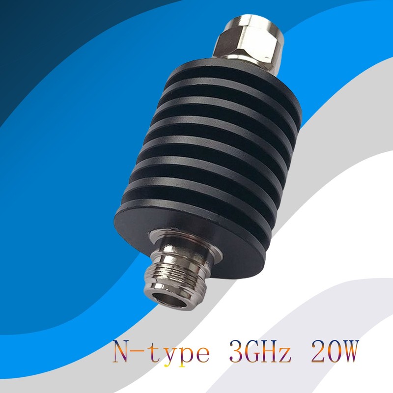 OEM 20W N Type RF Attenuator DC-3GHz 50 Ohm Fixed Coaxial Attenuator N Connector gallery