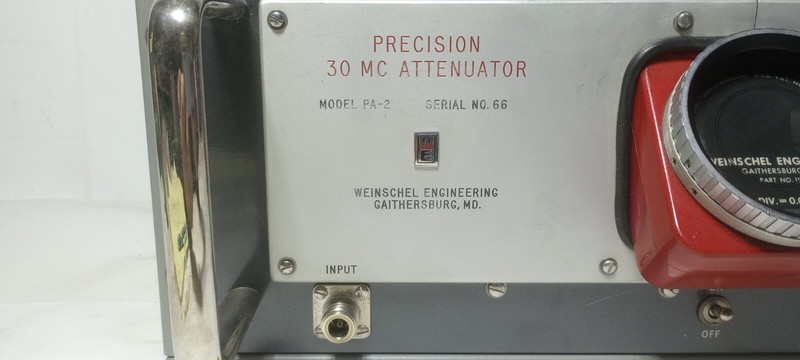 Working Weinschel Engineering PA-2 Precision 30 MHz RF Attenuator gallery