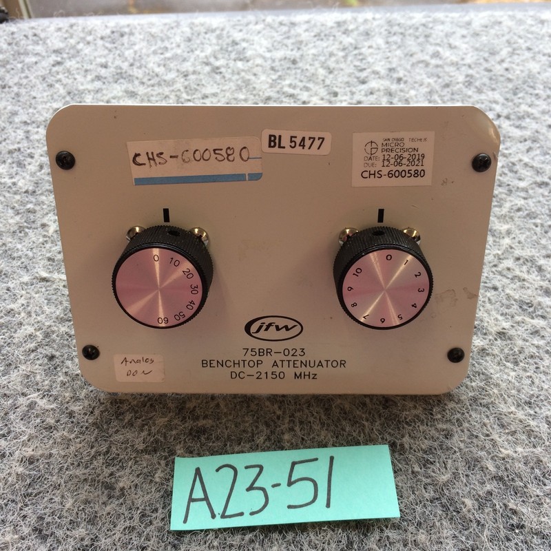 JFW 75BR-023 Bench Top Rotary Attenuator – 75 Ohm, DC–2150 MHz