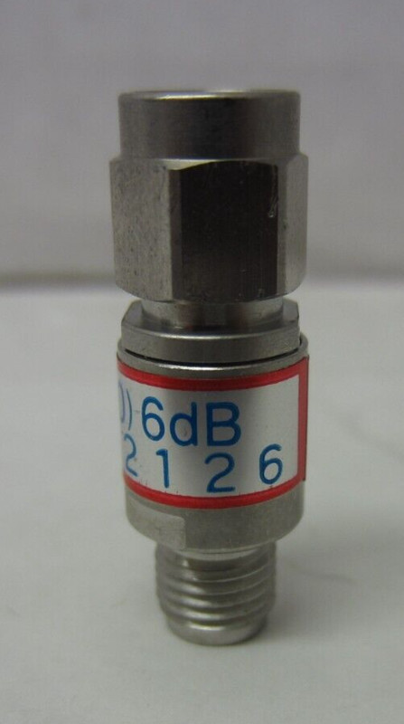 HRS AT-106(40): DC-18GHz 6dB Coaxial Fixed Attenuator(4 LOTS OF 3) gallery