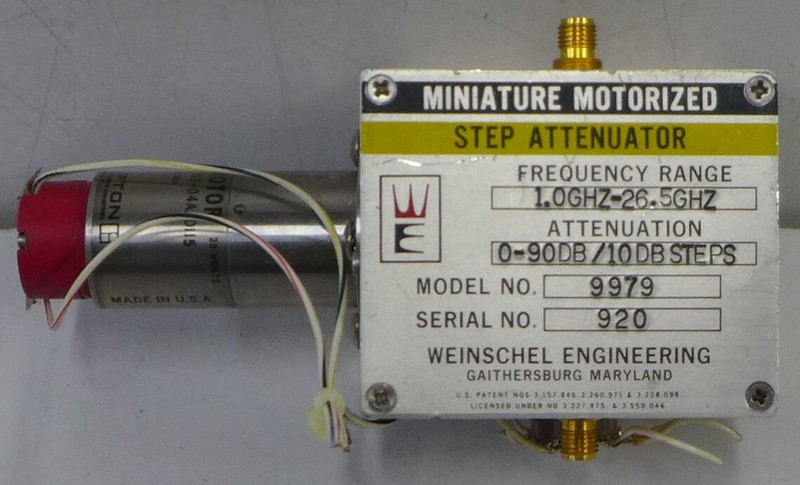 Weinschel 9979 Motorized Step Attenuator 1-26.5 GHz, 0-90 dB, 10 dB step