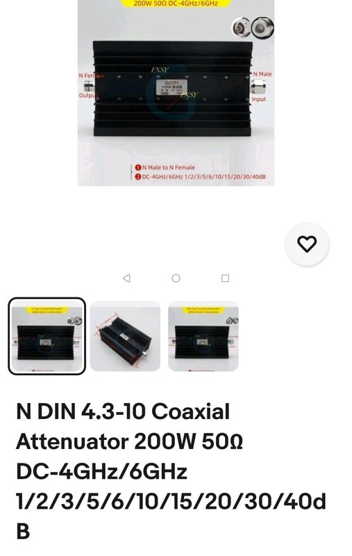 50W attenuator N-type coaxial fixed RF DC-4GHz 6DB
