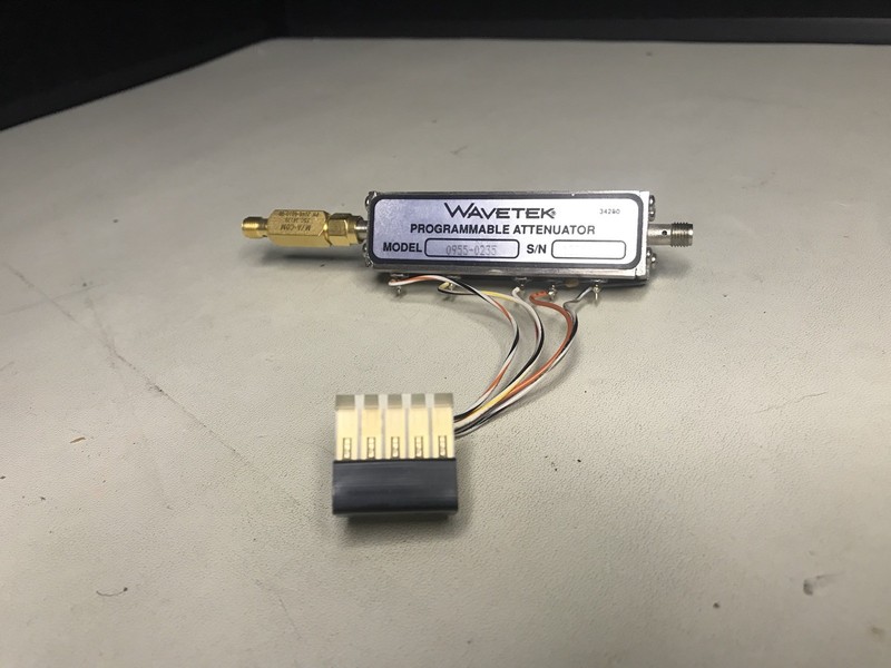 Wavetek Programmable Attenuator 0955-0235 w/ M/A-COM 2046-6010-00 DC BLOCK
