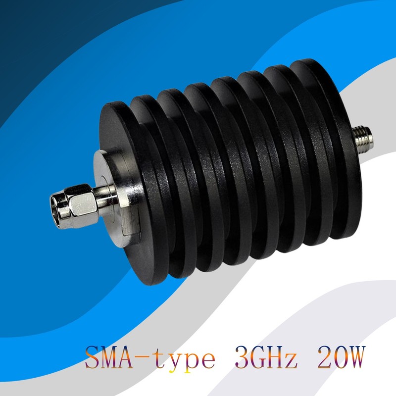 OEM 20W SMA 10db RF Attenuator DC-3GHz 50 Ohm Fixed Coaxial Attenuator Connector gallery
