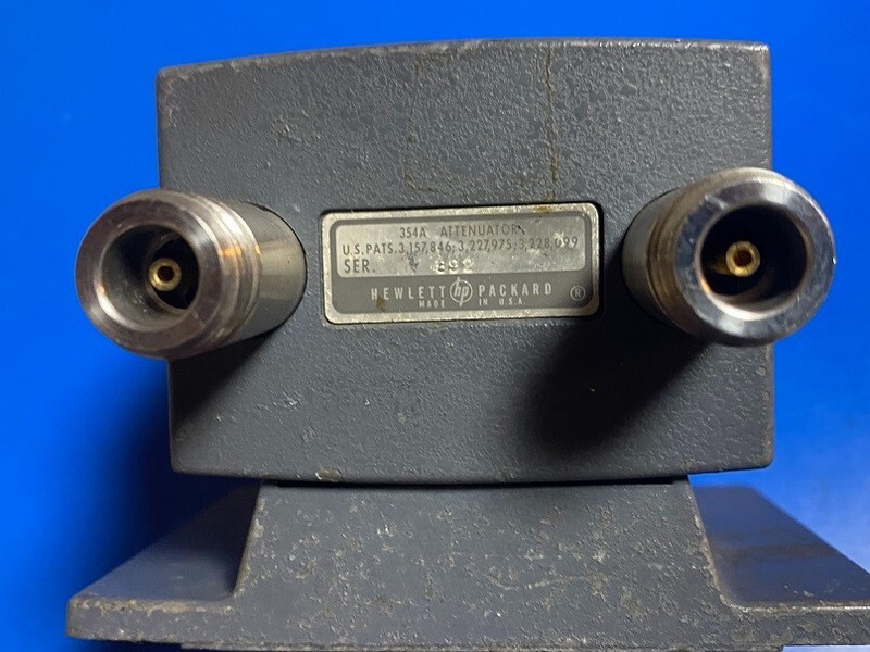 HP 354A Coaxial Step RF ATTENUATOR * DC - 12.4GHz * 0 - 60db * 2W * N * gallery