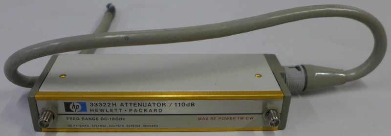 HP 33322H Opt H89 Prog. Attenuator DC-18 GHz, 0-110 dB, 10 dB step, 24 VDC, Gold