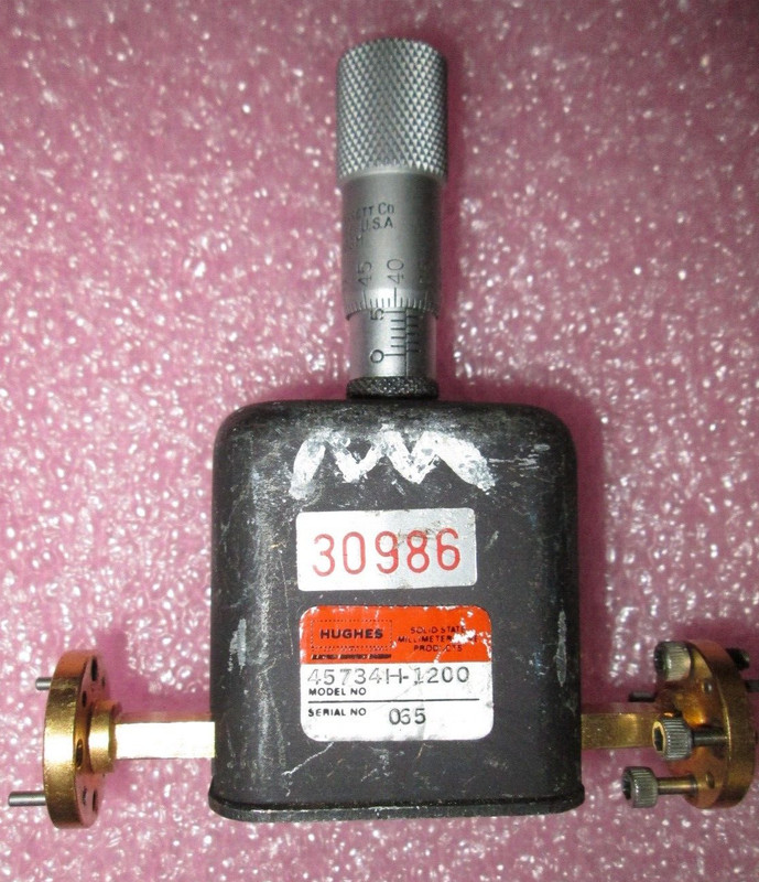 Q Band Adjustable Waveguide Attenuator 33-50 GHz WR-22 Hughes 45732H-1200 25 dB gallery