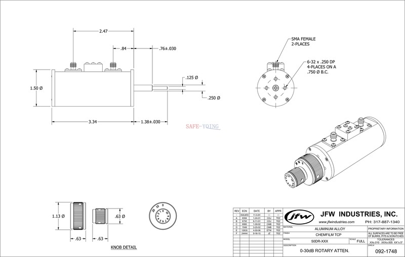 ONE 50DR-055 DC-2GHz 0-30dB 1dB Step 2W SMA RF Variable Attenuator gallery
