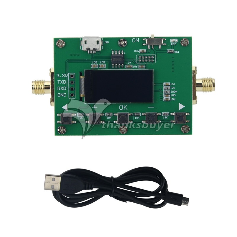 DC5V LF-6G 0-31.75dB Adjustable RF Signal Attenuator Module 0.25dB Step OLED