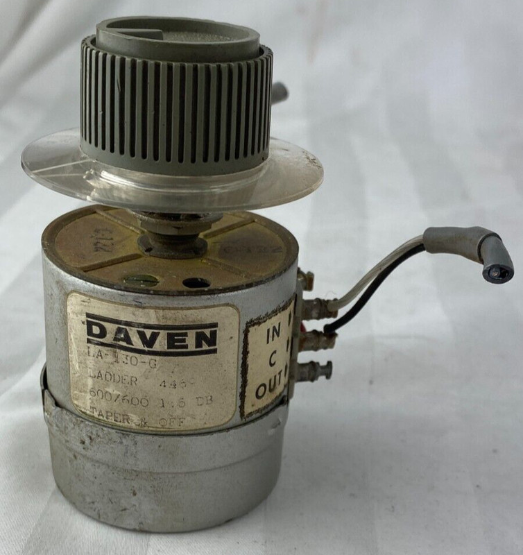 Vintage Daven Company LA-130-G Attenuator Ladder 4469 600/600 1.5dB